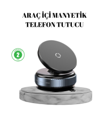 Vakumlu Vantuzlu Mıknatıslı Telefon Tutucu 360 Derece Döner