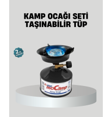 Taşınabilir Kamp Ocağı Seti Pişirme Alanı Ayarlanabilir Alev