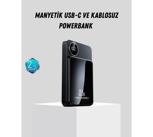 Manyetik Güç Bankası 15W Kablosuz 20W PD Hızlı Şarj