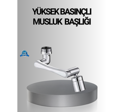 1080° Dönebilen Musluk Başlığı Robotik Kol Havalandırıcı Çok Yönlü Su Yönlendirme