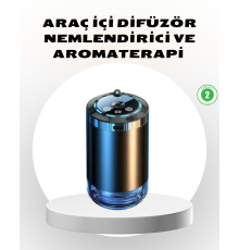 Araç İçi Difüzör Yıldız Projeksiyonlu ve Aromaterapi Özellikli