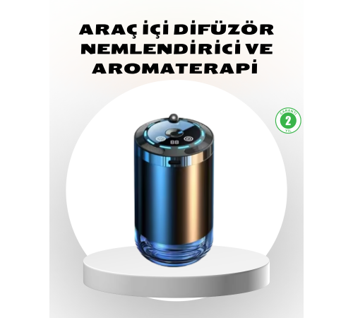 Araç İçi Difüzör Yıldız Projeksiyonlu ve Aromaterapi Özellikli