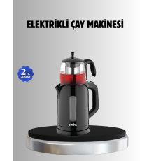 Sinbo STM 5840 Elektrikli Çay Makinesi 1800W Cam Demlik ve Sıcak Tutma Özellikli