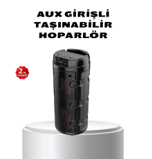 Bluetooth 5.0 Kablosuz Hoparlör Çift Sürücülü Yüksek Ses Kalitesi Kompakt Tasarım