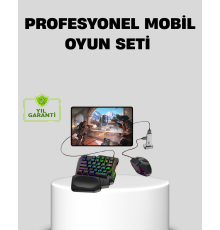 5’i 1 Arada Mobil Oyun Seti Bluetooth 5.3 Klavye Mouse Dönüştürücü  Kit