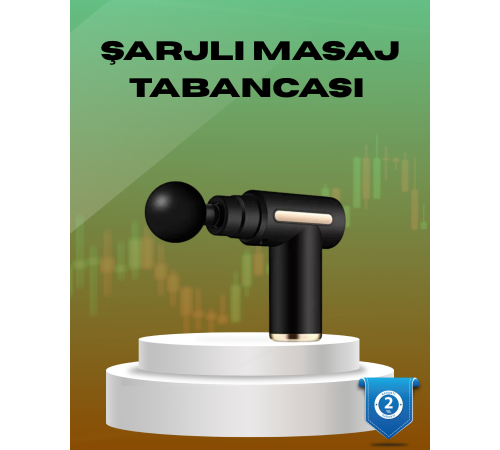 6 Kademeli Kas Masaj Tabancası 4 Başlıklı Güçlü Sessiz Sporcu Masaj Cihazı Şarjlı