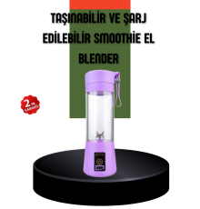Taşınabilir USB Şarjlı Mini Smoothie Blender 380ml Çelik Bıçaklı Portatif