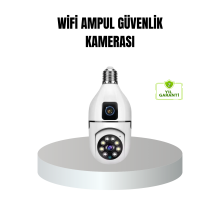 WiFi Ampul Güvenlik Kamerası 1080P Full HD Gece Görüşlü ve Hareket Algılamalı