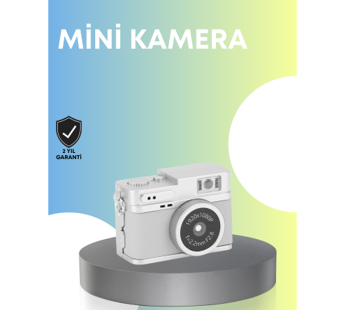 Mini Retro Dijital Kamera 1080P Full HD Dahili 128GB Hafızalı