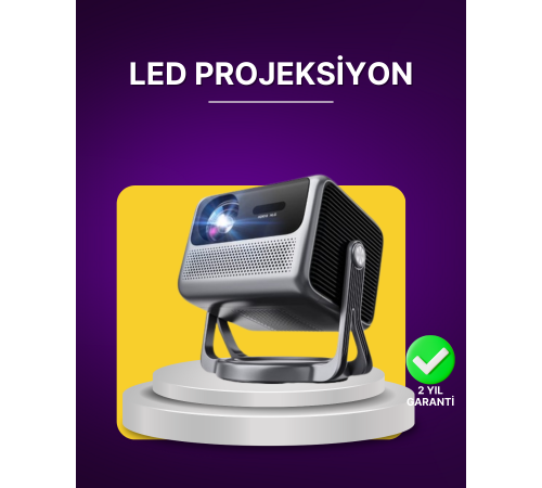 Smart Projector Android TV Ev Sinema Projeksiyonu