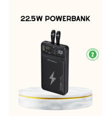 Powerbank Hızlı Şarj 10000 mAh Dahili Kablo