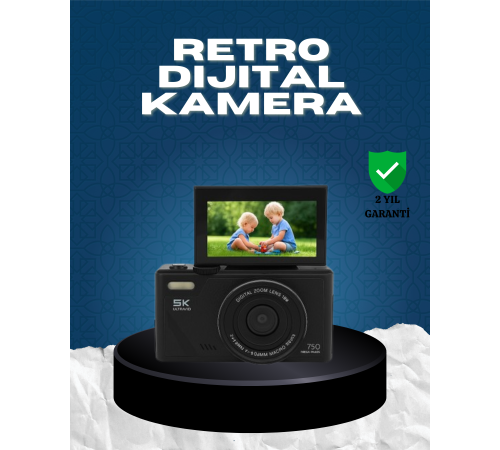 5K UHD Dijital Kamera 75MP Sensör 18x Zoom Stabilizasyonlu