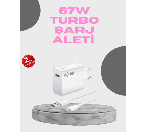 67 Watt Hızlı Şarj Seti Realme 7 8 9 Pro Uyumlu