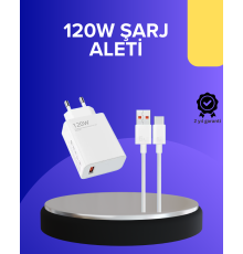 120 Watt Hızlı Şarj Adaptörü Samsung S20 S21 S22 S23 Uyumlu