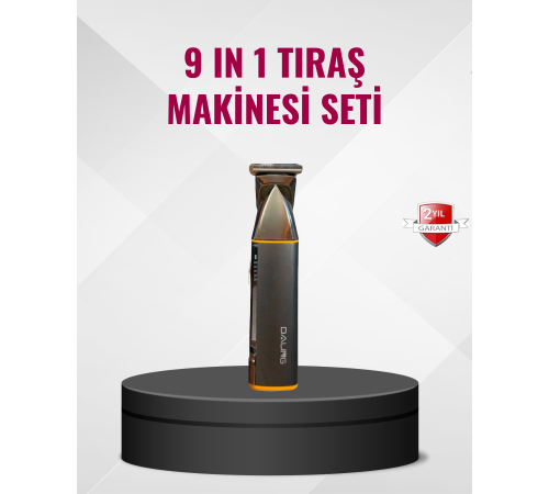 9’u 1 Arada Çoklu Bakım Tıraş Seti Profesyonel Saç Sakal Kesme