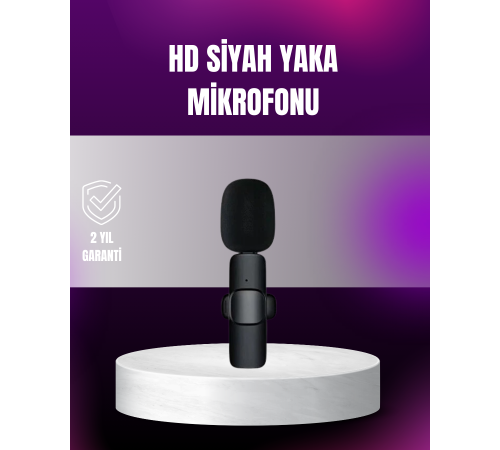 iPhone Uyumlu Çift Mikrofonlu Kablosuz Yaka Seti Profesyonel Ses