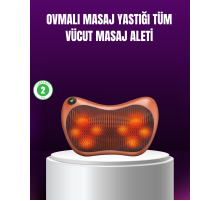 Ergonomik Derin Yoğurmalı Boyun Bel Sırt Masaj Cihazı Priz Çakmak Girişli