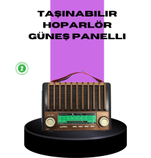 Güneş Enerjili Taşınabilir Radyo ve Bluetooth Hoparlör Çok Fonksiyonlu