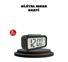 Sensörlü Dijital Masa Saati Alarm ve Sıcaklık Göstergeli