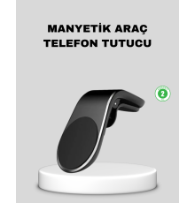 Manyetik Araç Telefon Tutucu 360° Dönebilen ve Sarsıntısız Güçlü Mıknatıslı