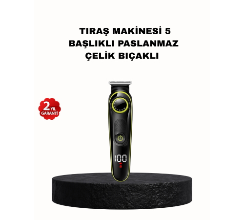 5’i 1 Arada Erkek Bakım Seti Şarjlı Suya Dayanıklı Çok Fonksiyonlu