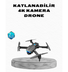 4K Kamera Özellikli Katlanabilir Drone Wi-Fi ve Yükseklik Sabitlemeli