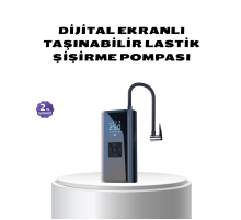 Kablosuz Dijital Lastik Şişirme Pompası LED Işıklı 80W