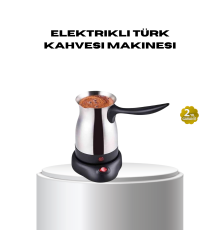 Paslanmaz Çelik Elektrikli Cezve 800W 6 Fincan Kapasiteli