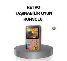 Retro Taşınabilir Oyun Konsolu 500 Klasik Oyunlu, 3.0 İnç Renkli Ekran