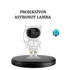 Astronot Projeksiyon Lambası Bluetooth Müzikli ve Uzaktan Kumandalı
