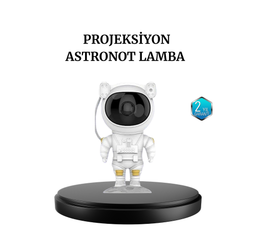 Astronot Projeksiyon Lambası Bluetooth Müzikli ve Uzaktan Kumandalı