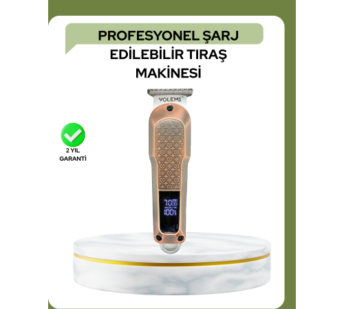 Profesyonel 7000RPM Saç Kesim Makinesi – Type-C Şarjlı, LCD Ekranlı, 4 Kademeli Ayar