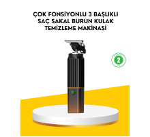 3’ü 1 Arada Şarjlı Erkek Bakım Seti – Saç, Sakal ve Burun Tüyü Kesme Makinesi
