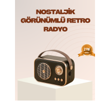 Retro Bluetooth Radyo – Nostaljik Tasarım, TF Kart ve USB Destekli