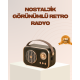 Retro Bluetooth Radyo – Nostaljik Tasarım, TF Kart ve USB Destekli