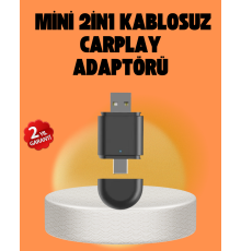 Kablosuz CarPlay ve Android Auto Dönüştürücü – USB-A & Type-C Girişli Akıllı Adaptör