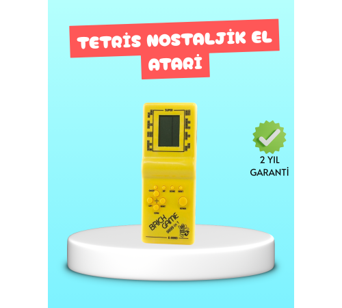 Taşınabilir El Aterisi Gameboy – Klasik Tetris Oyunu, Pil ile Çalışan Mini El Konsolu