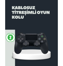 Kablosuz Titreşimli Oyun Kolu – PS4 Uyumlu Ergonomik Tasarım ve Uzun Pil Ömrü