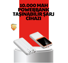 10000 mAh Taşınabilir Powerbank – Çift Çıkışlı Type-C ve Lightning Uyumlu