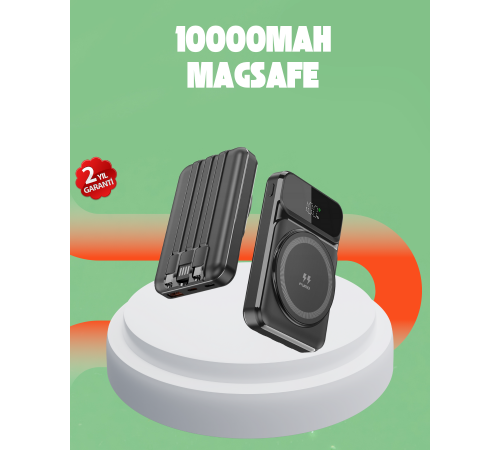 10000 mAh Kablosuz Hızlı Şarj Destekli Powerbank – 15W, PD20W, Type-C Girişli
