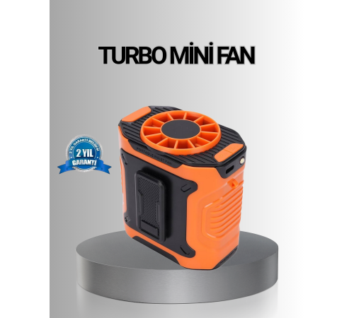 Turbo Mini Taşınabilir Fan – 100 Kademeli Dijital Hız Kontrolü ve Type-C Şarj