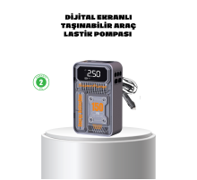 Taşınabilir Kablosuz Hava Pompası – 150 PSI Güçlü Basınç ve 6000mAh Şarjlı