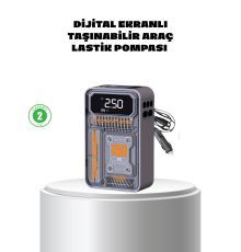 Taşınabilir Kablosuz Hava Pompası – 150 PSI Güçlü Basınç ve 6000mAh Şarjlı