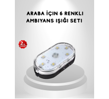 Manyetik Montajlı Araba İçi Ambiyans Işıkları – Kablosuz ve Şık Tasarım