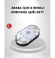 Manyetik Montajlı Araba İçi Ambiyans Işıkları – Kablosuz ve Şık Tasarım