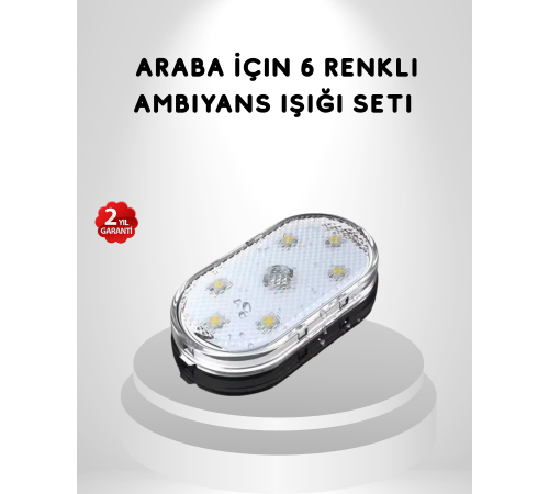 Manyetik Montajlı Araba İçi Ambiyans Işıkları – Kablosuz ve Şık Tasarım