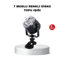 Müzik Ritmine Duyarlı Renkli Disko Topu – 7 Modlu Işıklı Parti Lambası