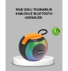 Bluetooth 5.0 Hoparlör – RGB Işıklı, Güçlü Bas ve 360° Surround Ses