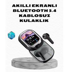 Aktif Gürültü Engelleme Özellikli Kablosuz Kulaklık – Akıllı Ekranlı Şarj Kutusu