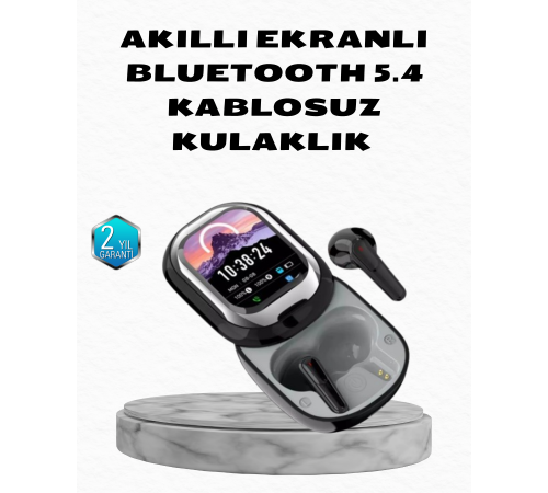 Aktif Gürültü Engelleme Özellikli Kablosuz Kulaklık – Akıllı Ekranlı Şarj Kutusu